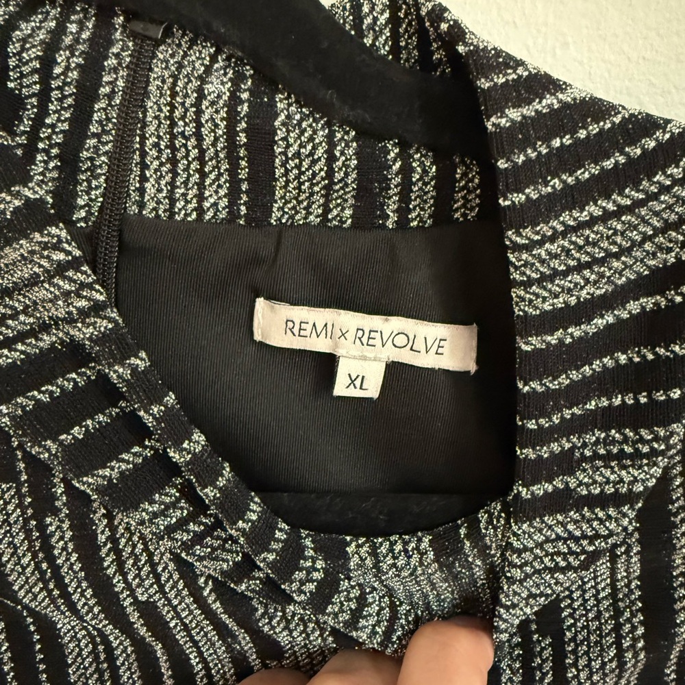 REMI x REVOLVE Black and Silver Top